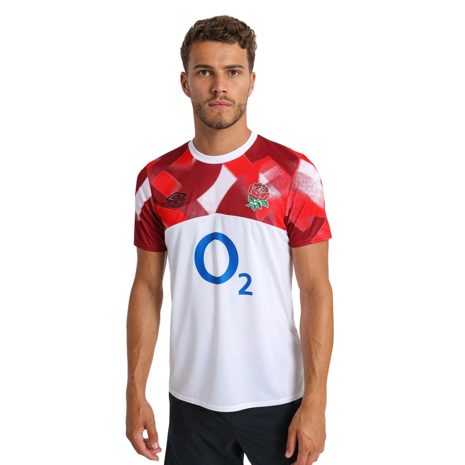 UMBRO England Rugby Mens 22/23 Warm Up Jersey (Brilliant White/Fiery Red/Jester Red) 4 UMBRO England Rugby Mens 22/23 Warm Up Jersey (Brilliant White/Fiery Red/Jester Red) - Image 4